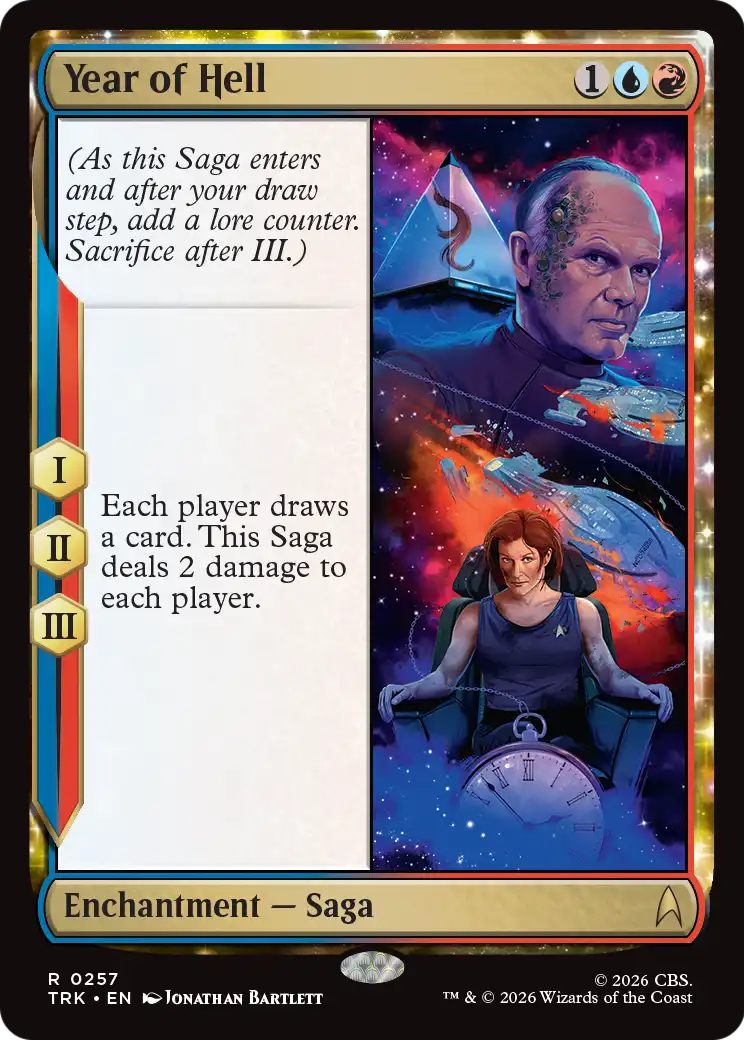 Year of Hell - Rare Enchantment — Saga card from Star Trek