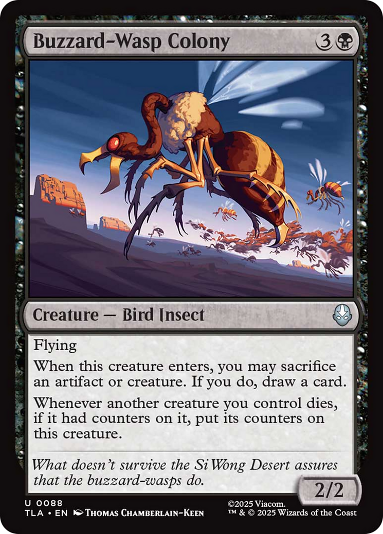 Buzzard-Wasp Colony - Uncommon Creature — Bird Insect card from Avatar: The Last Airbender