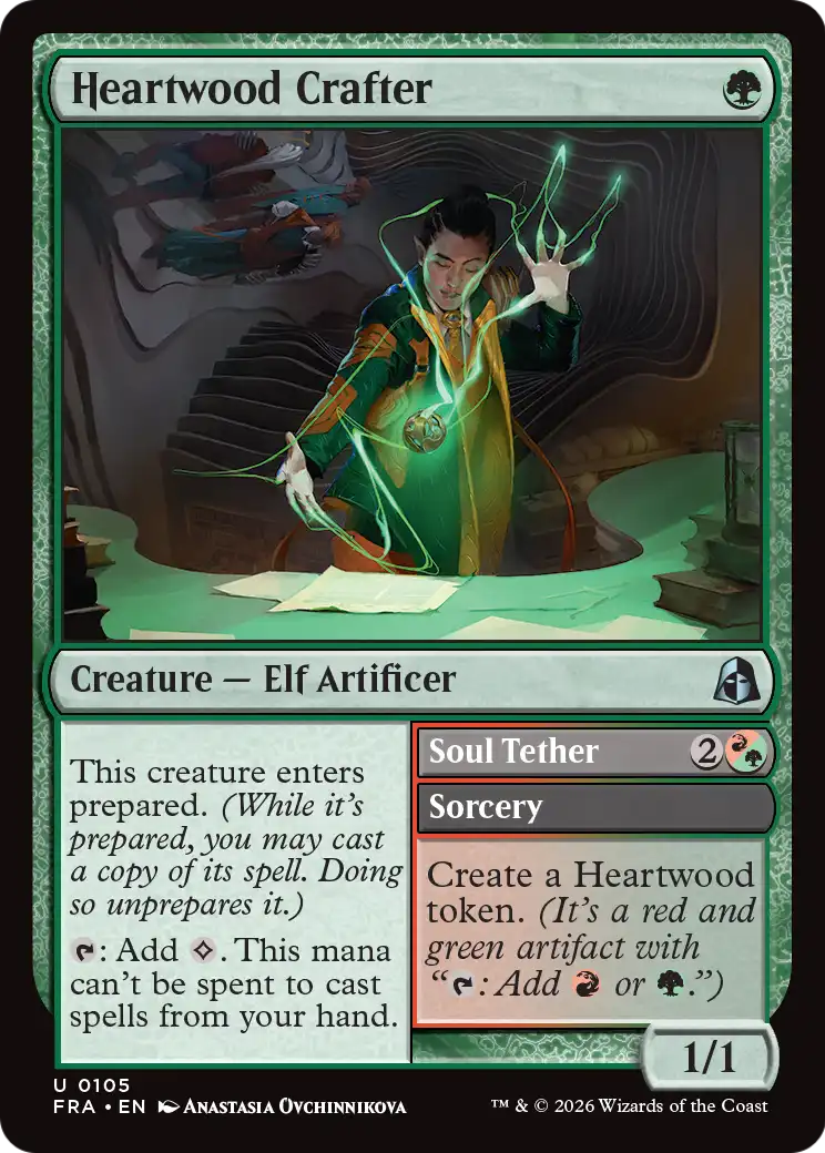 Heartwood Crafter // Soul Tether - Uncommon Creature — Elf Artificer card from Reality Fracture