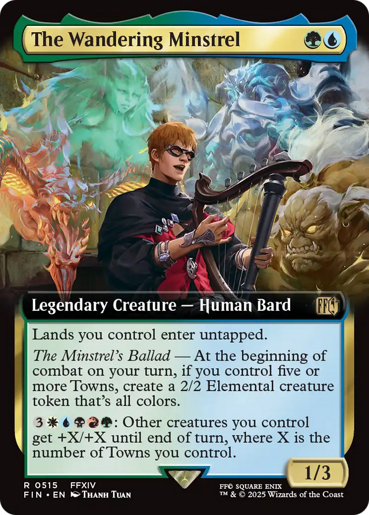 The Wandering Minstrel - Rare Legendary Creature — Human Bard card from Final Fantasy
