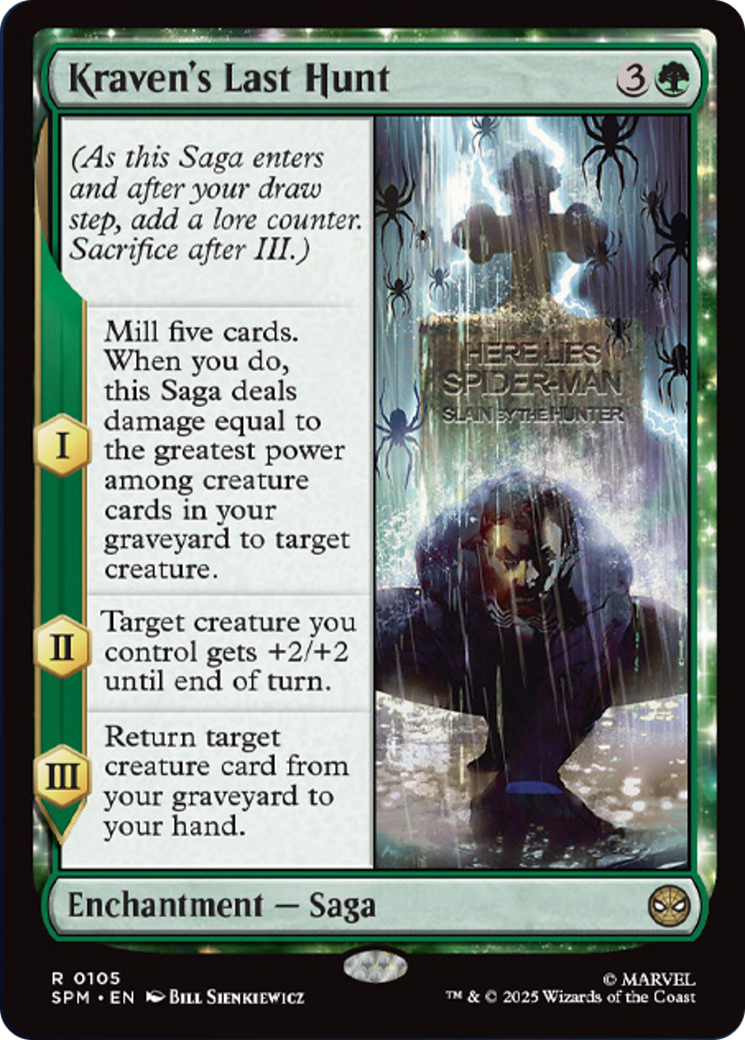 Kraven's Last Hunt - Rare Enchantment — Saga card from Marvel's Spider-Man