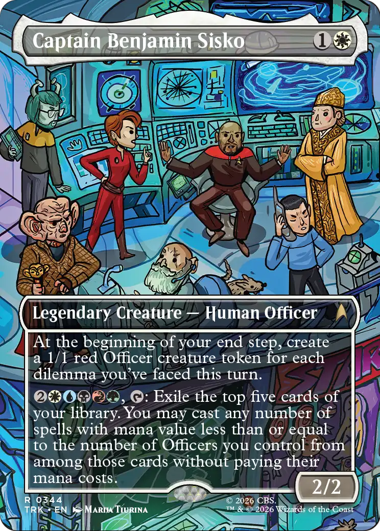 Captain Benjamin Sisko - Rare Legendary Creature — Human Officer card from Star Trek