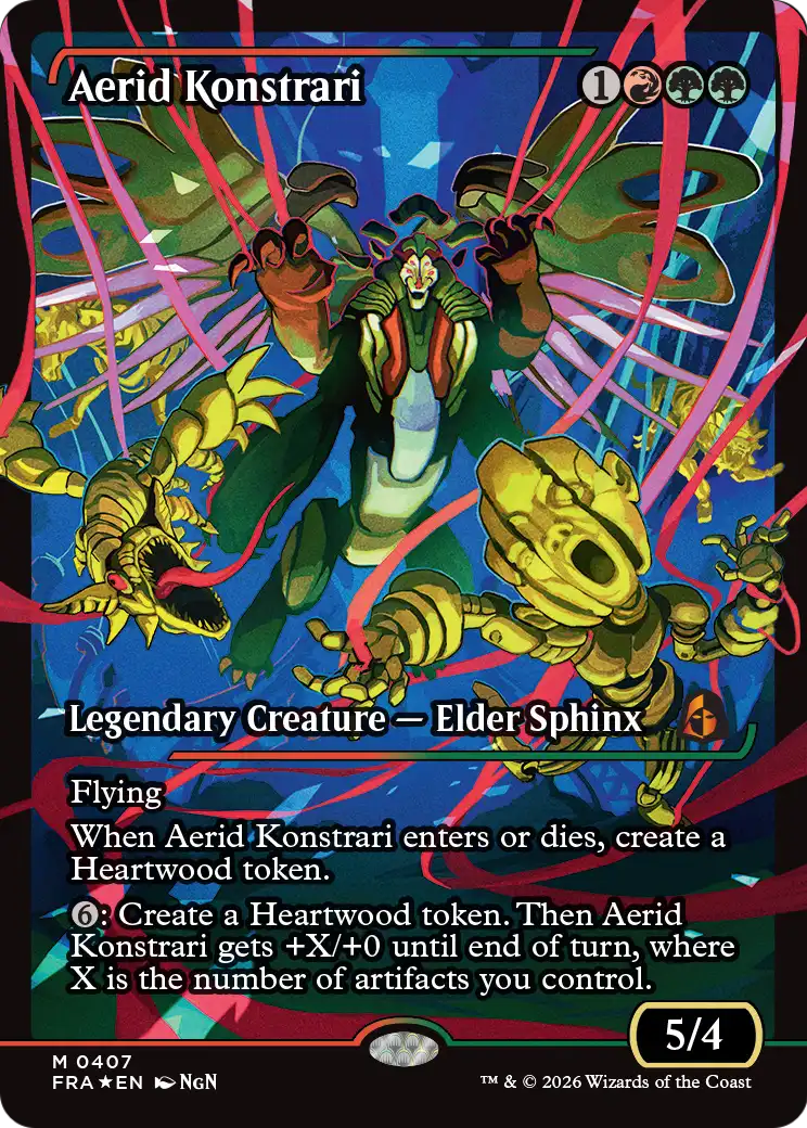 Aerid Konstrari - Mythic Legendary Creature — Elder Sphinx card from Reality Fracture