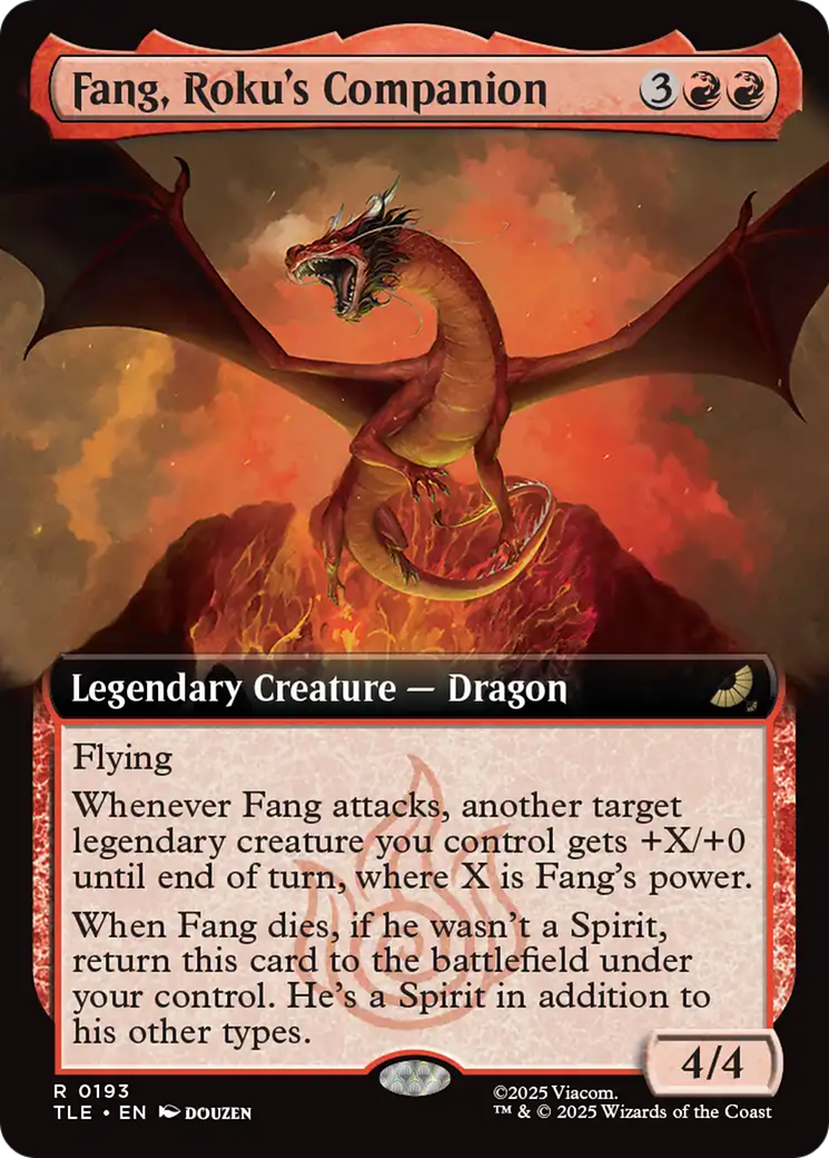 Fang, Roku's Companion - Rare Legendary Creature — Dragon card from Avatar: The Last Airbender Eternal