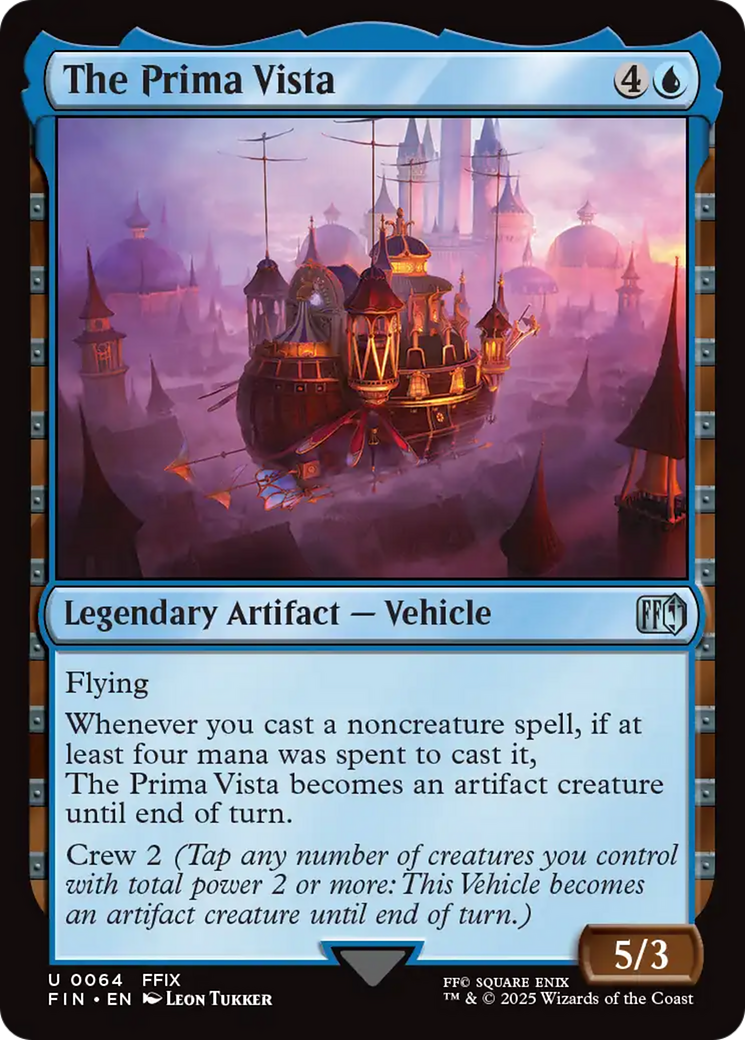 The Prima Vista - Uncommon Legendary Artifact — Vehicle card from Final Fantasy