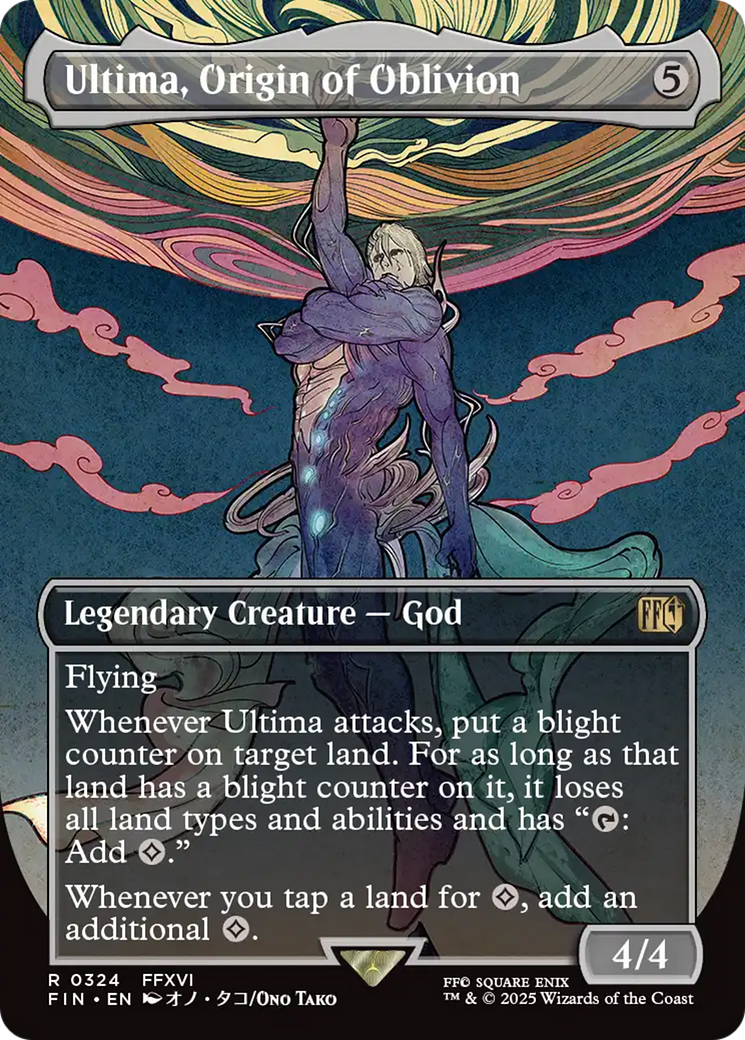 Ultima, Origin of Oblivion - Rare Legendary Creature — God card from Final Fantasy