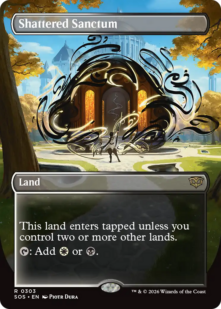 Shattered Sanctum - Rare Land card from Secrets of Strixhaven
