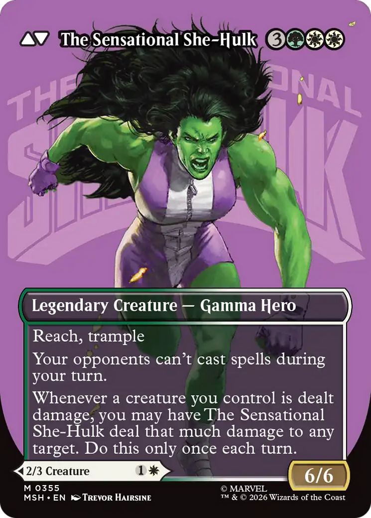Back face of Jennifer Walters // The Sensational She-Hulk - Legendary Creature — Human Advisor Hero card