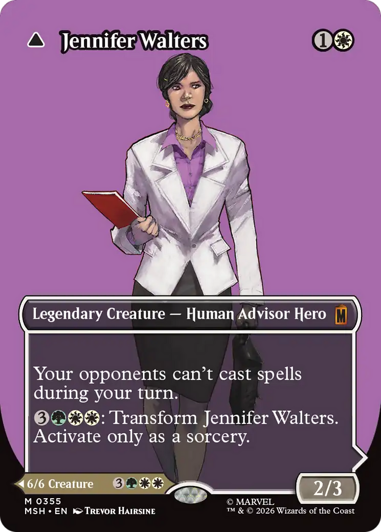 Jennifer Walters // The Sensational She-Hulk - Mythic Legendary Creature — Human Advisor Hero card from Marvel Super Heroes
