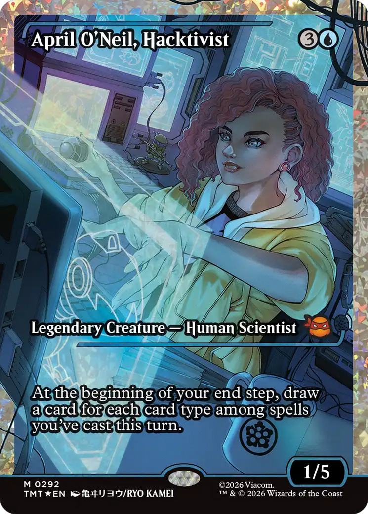 April O'Neil, Hacktivist - Mythic Legendary Creature — Human Scientist card from Teenage Mutant Ninja Turtles