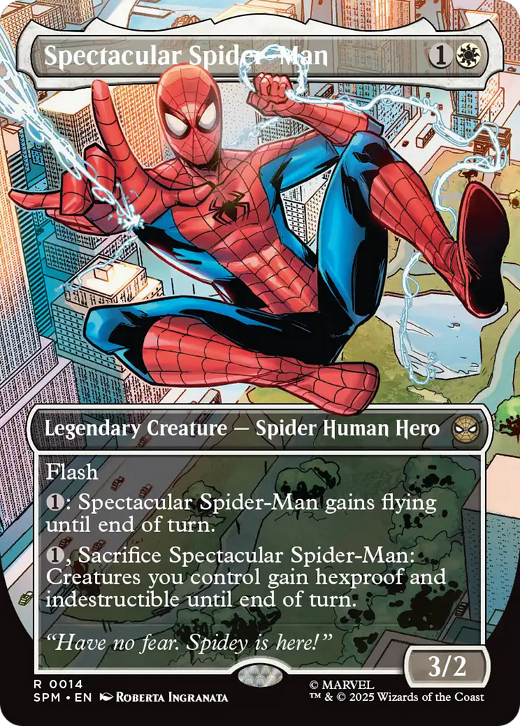 Spectacular Spider-Man - Rare Legendary Creature — Spider Human Hero card from Marvel's Spider-Man