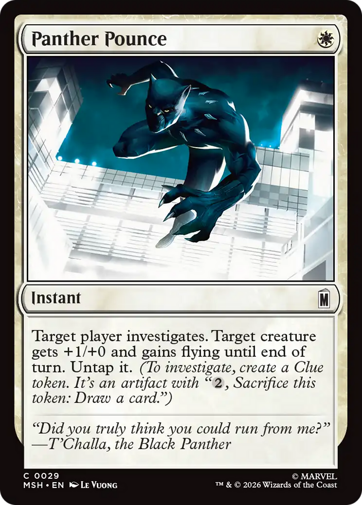 Panther Pounce - Common Instant card from Marvel Super Heroes