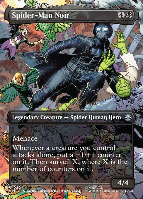 Spider-Man Noir - Uncommon card from Marvel's Spider-Man