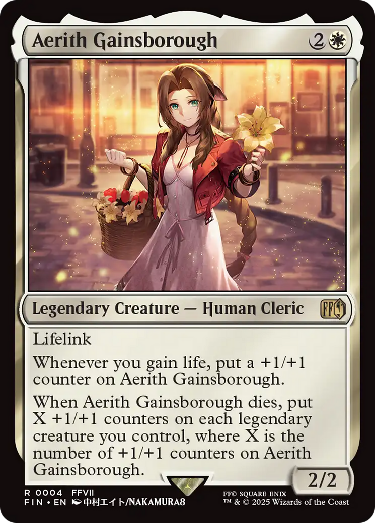Aerith Gainsborough - Rare Legendary Creature — Human Cleric card from Final Fantasy