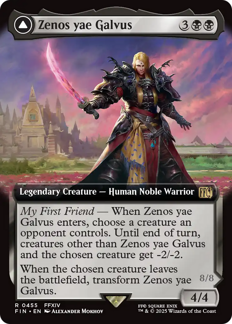 Zenos yae Galvus // Shinryu, Transcendent Rival - Rare Legendary Creature — Human Noble Warrior card from Final Fantasy