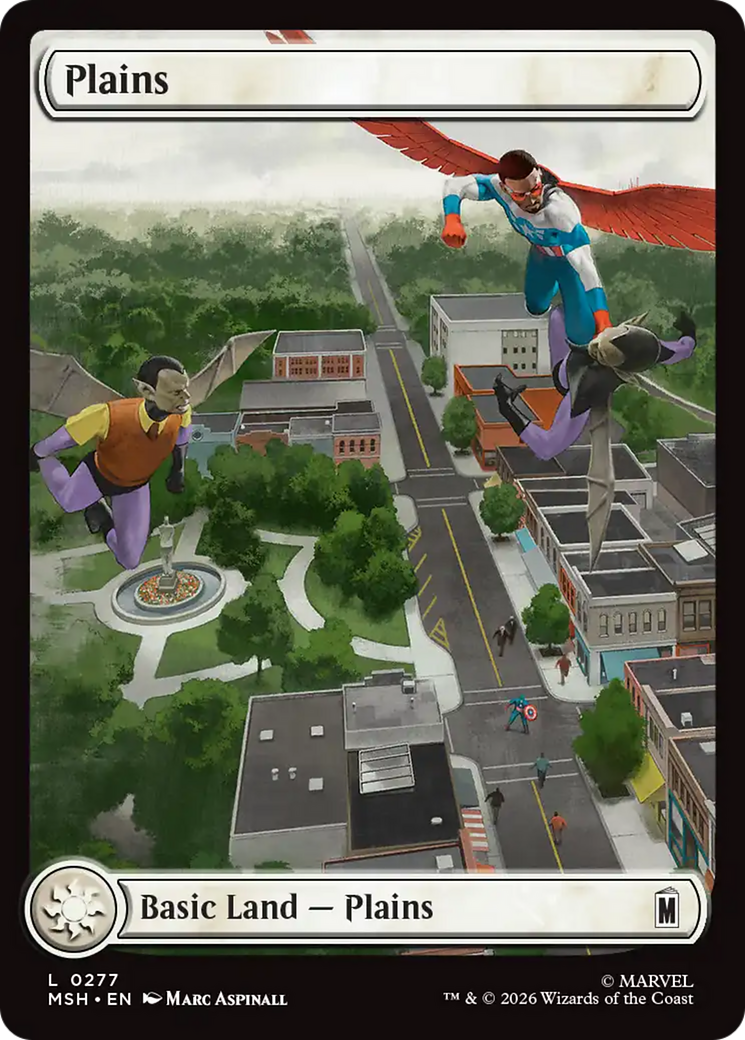 Plains - Common Basic Land — Plains card from Marvel Super Heroes