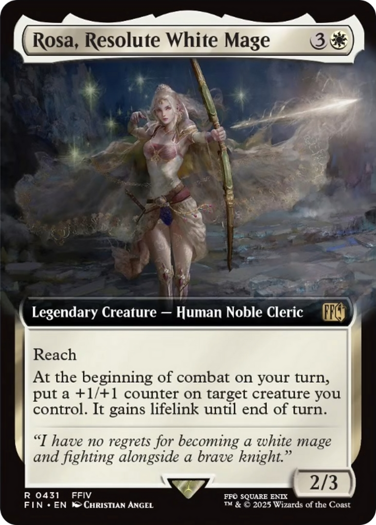 Rosa, Resolute White Mage - Rare Legendary Creature — Human Noble Cleric card from Final Fantasy