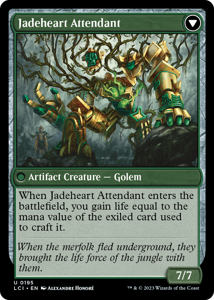 Image of card Jade Seedstones // Jadeheart Attendant back