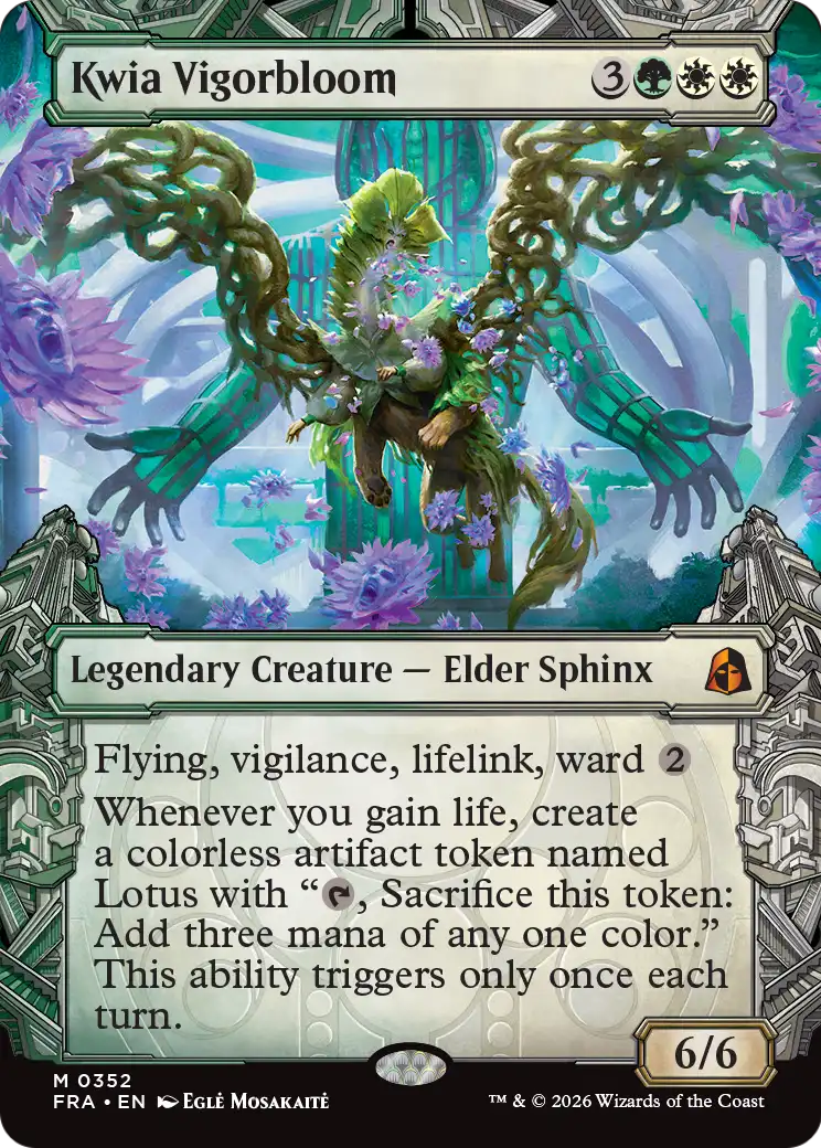 Kwia Vigorbloom - Mythic Legendary Creature — Elder Sphinx card from Reality Fracture