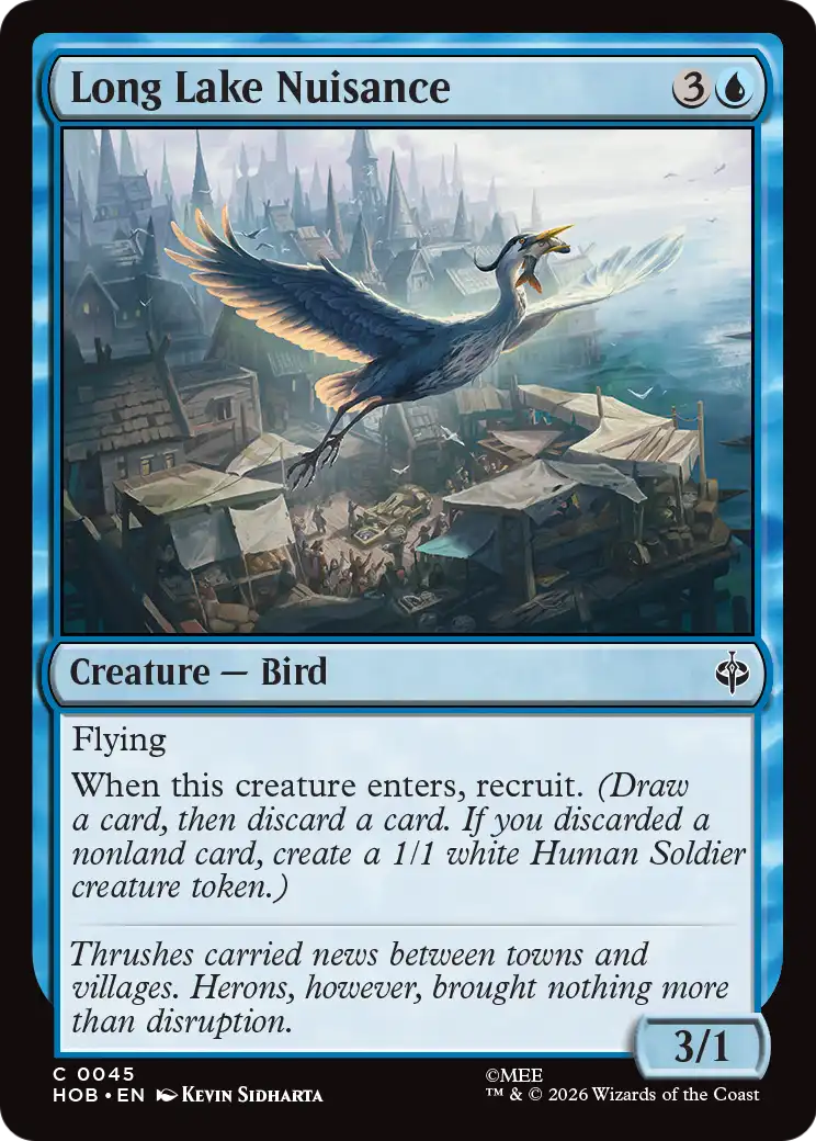Long Lake Nuisance - Common Creature — Bird card from The Hobbit