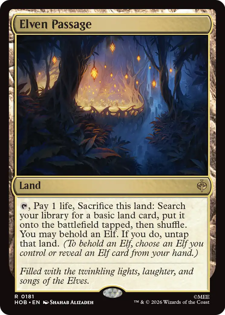 Elven Passage - Rare Land card from The Hobbit