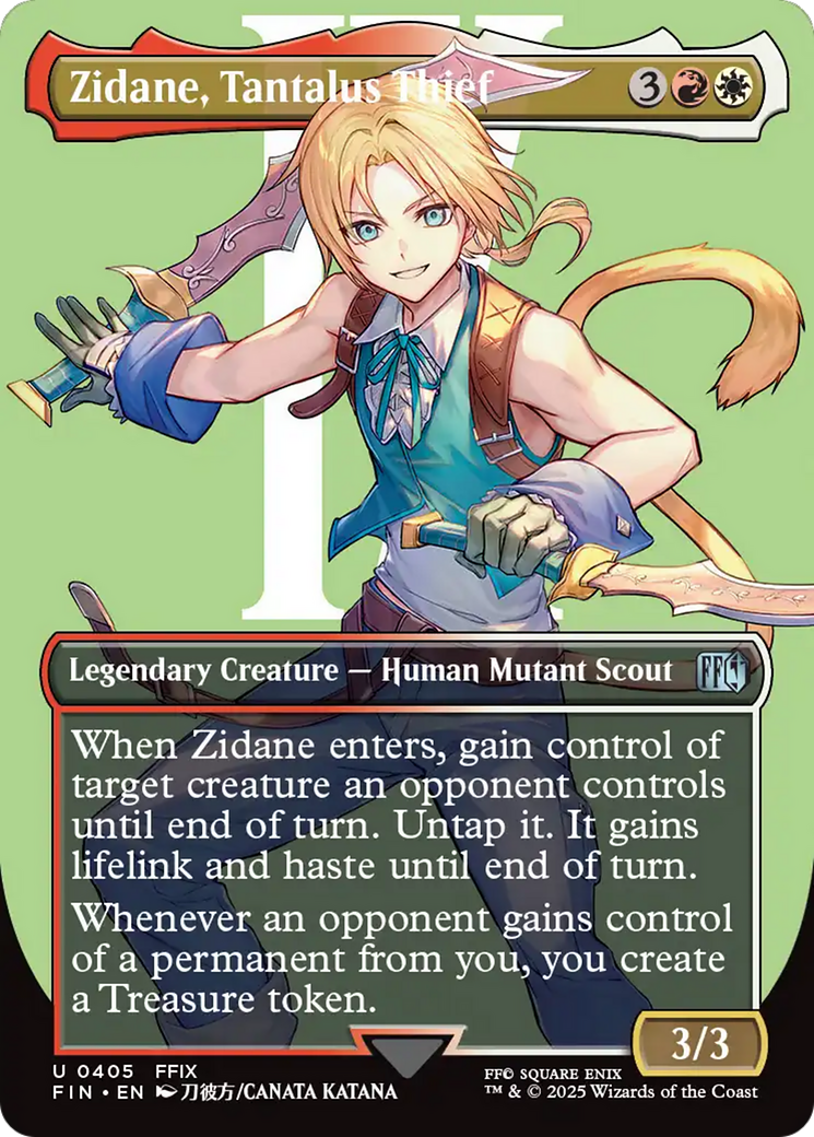 Zidane, Tantalus Thief - Uncommon Legendary Creature — Human Mutant Scout card from Final Fantasy