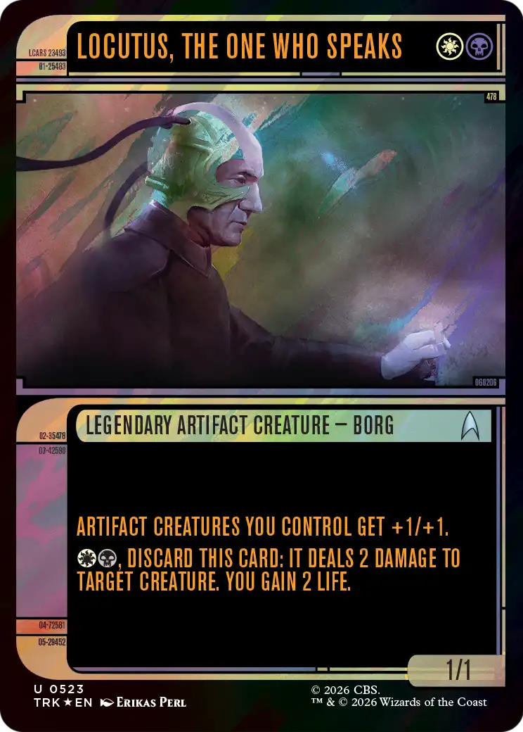 Locutus, the One Who Speaks - Uncommon Legendary Artifact Creature — Borg card from Star Trek
