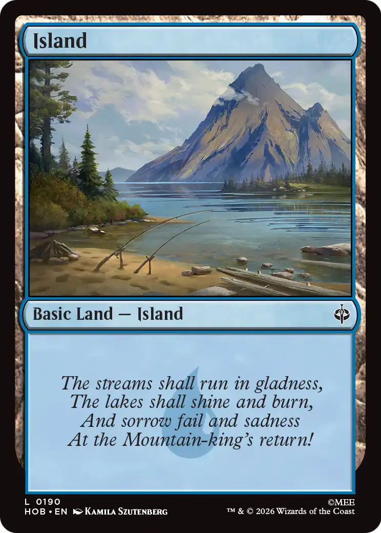 Island - Common Basic Land — Island card from The Hobbit