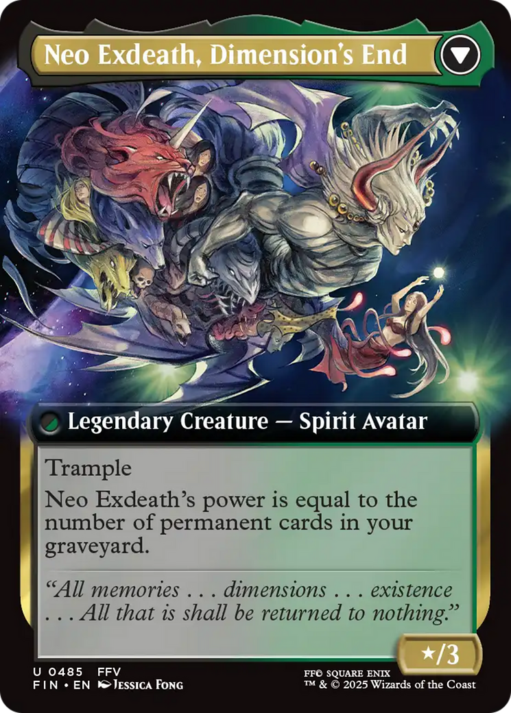 Back face of Exdeath, Void Warlock // Neo Exdeath, Dimension's End - Legendary Creature — Spirit Avatar card