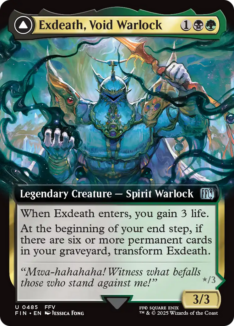 Exdeath, Void Warlock // Neo Exdeath, Dimension's End - Uncommon Legendary Creature — Spirit Avatar card from Final Fantasy