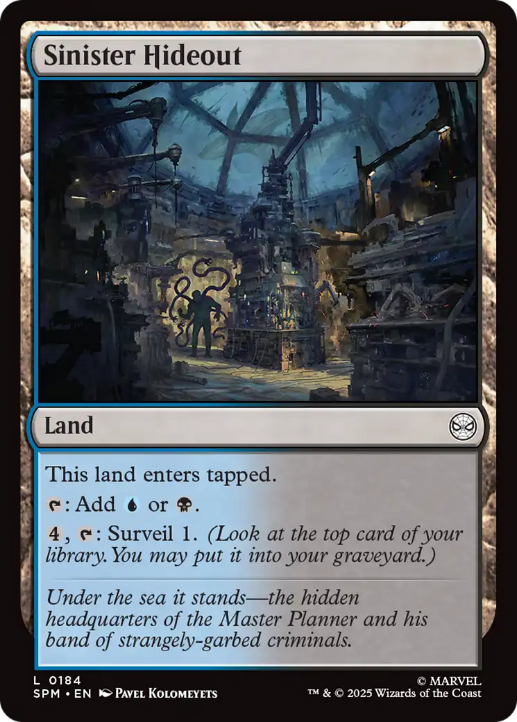 Sinister Hideout - Common Land card from Marvel's Spider-Man