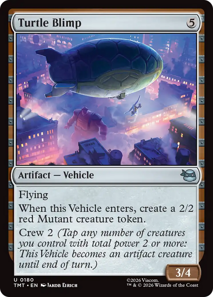 Turtle Blimp - Uncommon Artifact — Vehicle card from Teenage Mutant Ninja Turtles