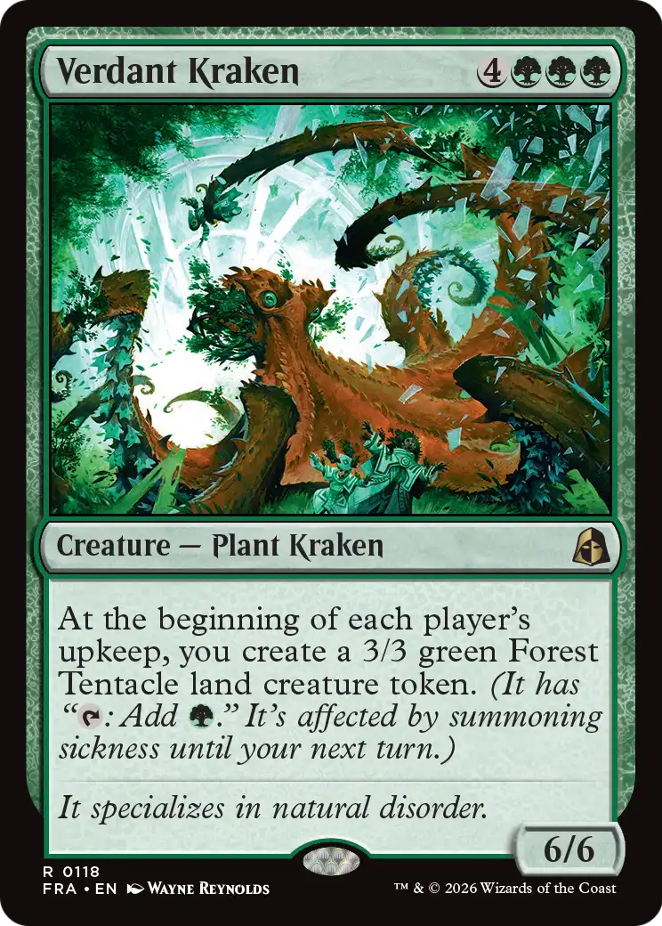 Verdant Kraken - Rare Creature — Plant Kraken card from Reality Fracture