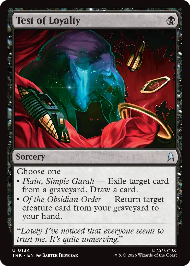 Test of Loyalty - Uncommon Sorcery card from Star Trek