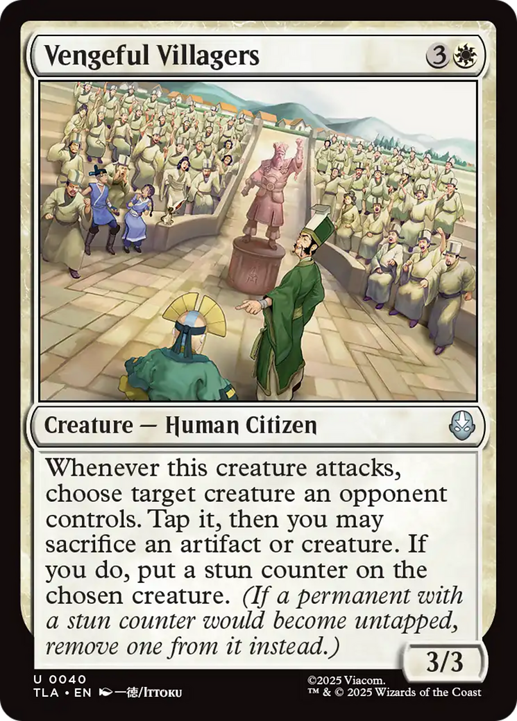 Vengeful Villagers - Uncommon Creature — Human Citizen card from Avatar: The Last Airbender