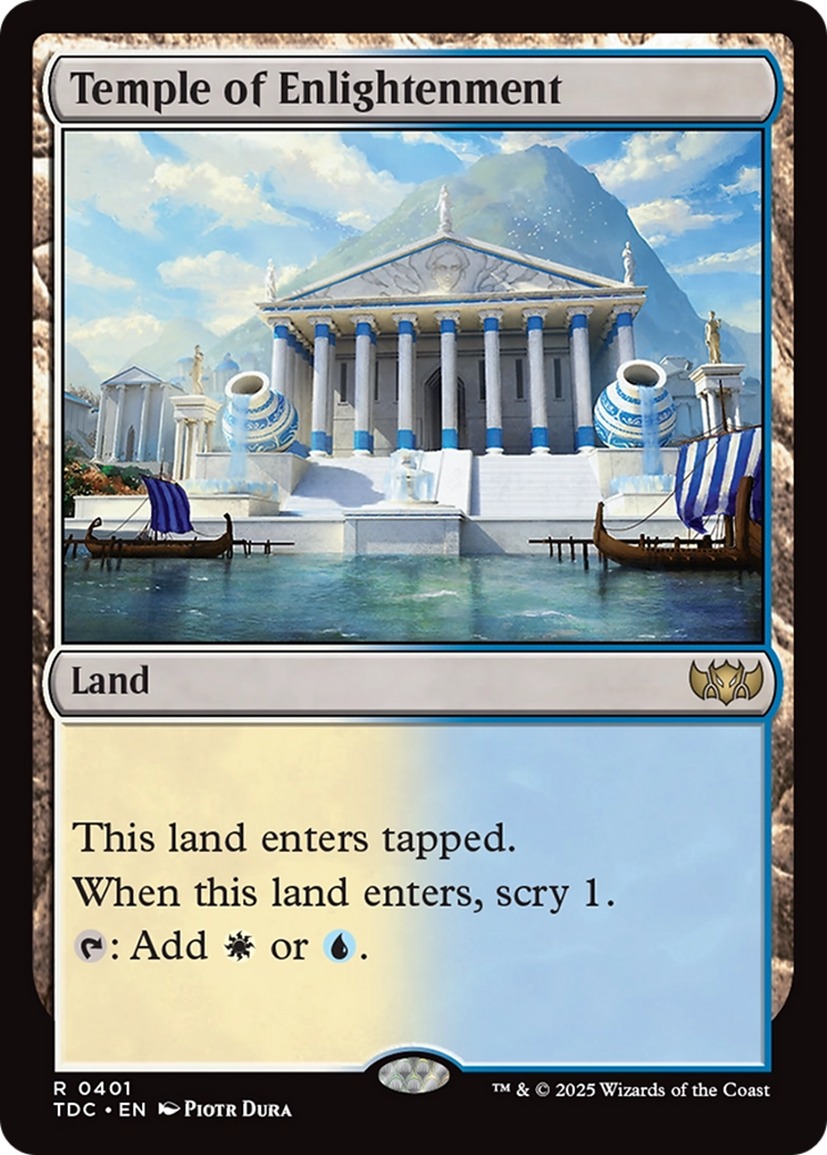 Temple of Enlightenment - Rare Land card from Tarkir: Dragonstorm Commander