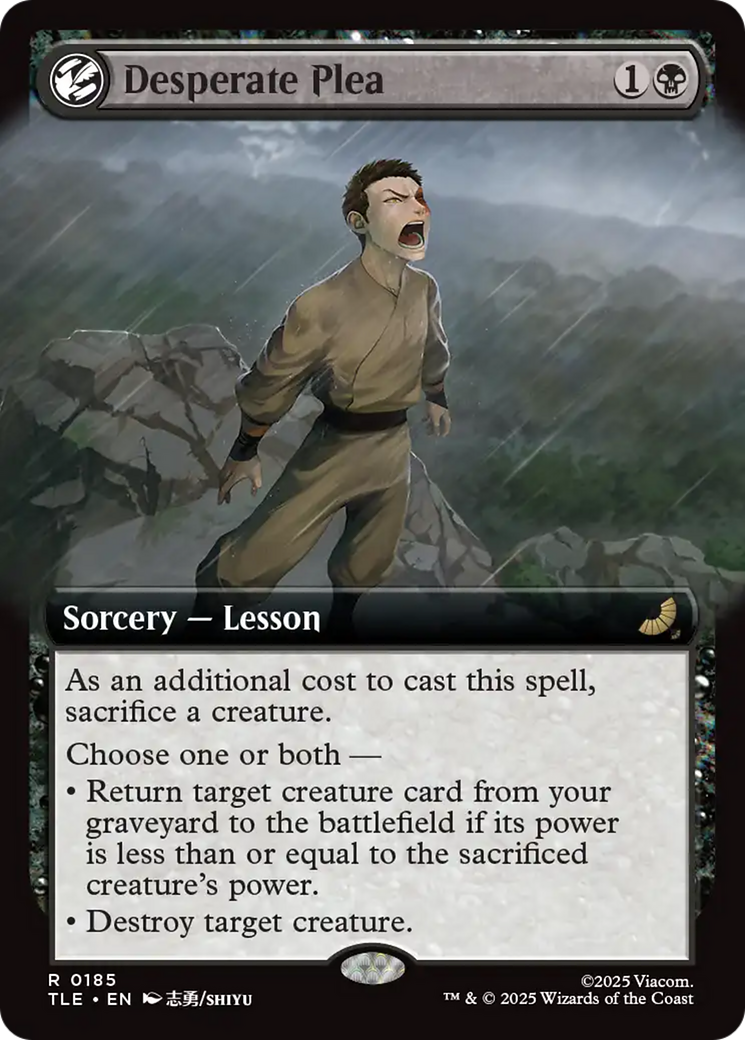 Desperate Plea - Rare Sorcery — Lesson card from Avatar: The Last Airbender Eternal