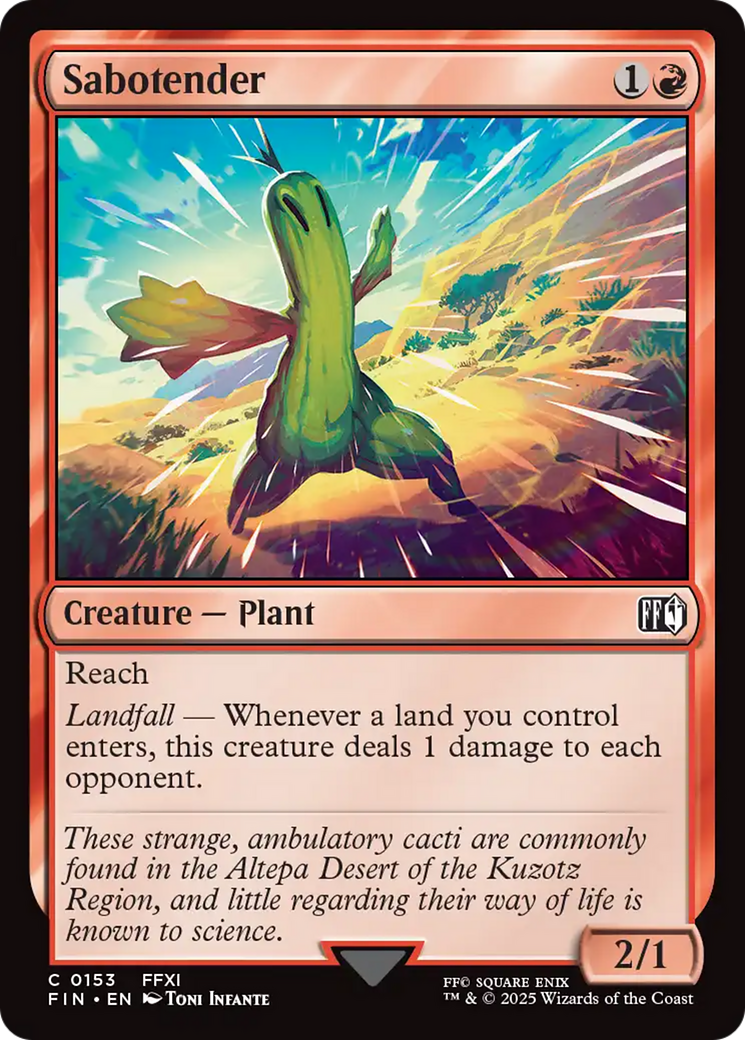 Sabotender - Common Creature — Plant card from Final Fantasy