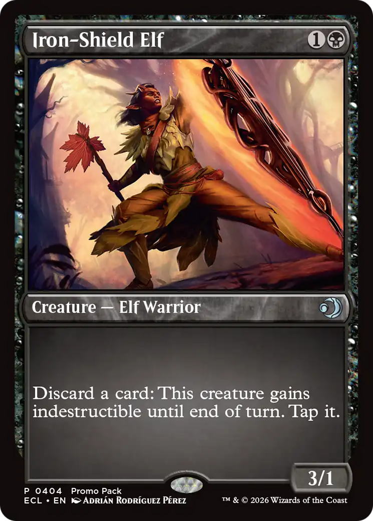 Iron-Shield Elf - Uncommon Creature — Elf Warrior card from Lorwyn Eclipsed