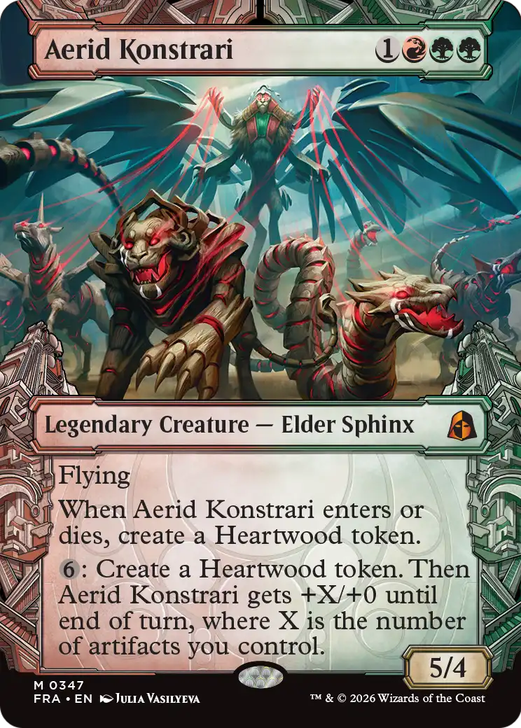 Aerid Konstrari - Mythic Legendary Creature — Elder Sphinx card from Reality Fracture