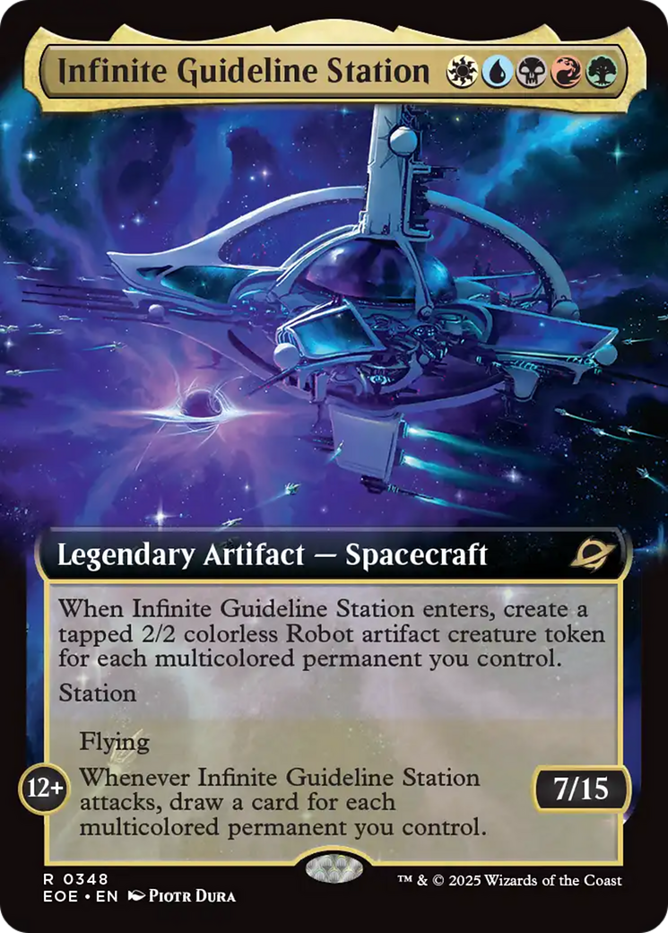 Infinite Guideline Station - Rare Legendary Artifact — Spacecraft card from Edge of Eternities