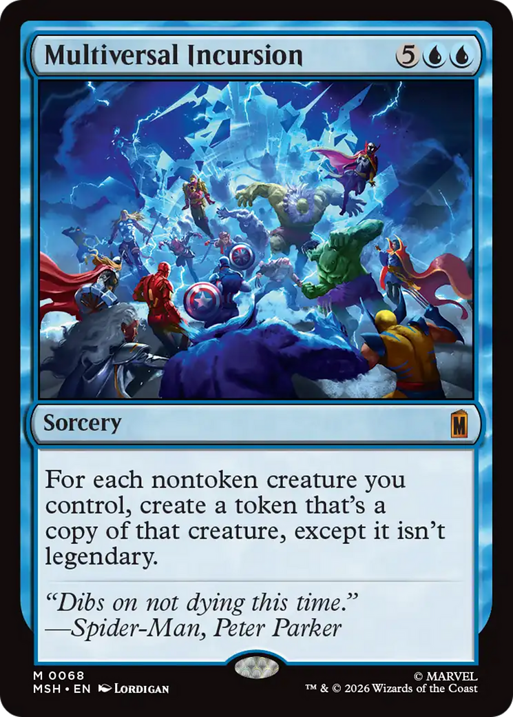 Multiversal Incursion - Mythic Sorcery card from Marvel Super Heroes