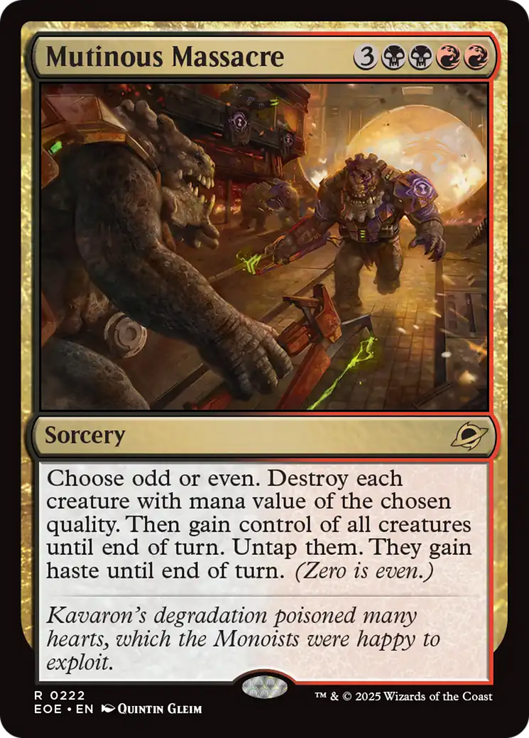 Mutinous Massacre - Rare Sorcery card from Edge of Eternities