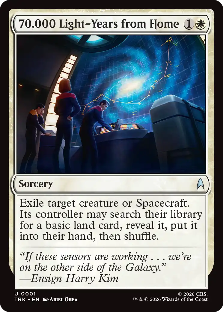 70,000 Light-Years from Home - Uncommon Sorcery card from Star Trek