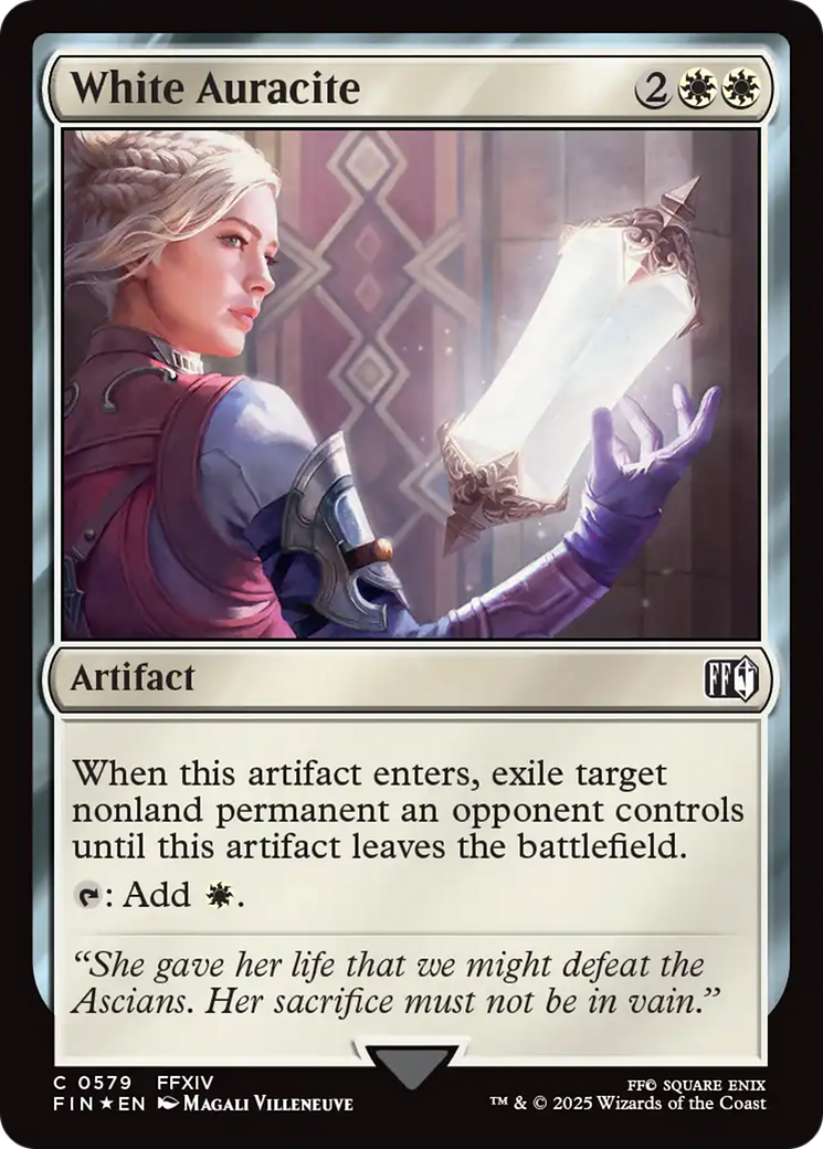 White Auracite - Common Artifact card from Final Fantasy