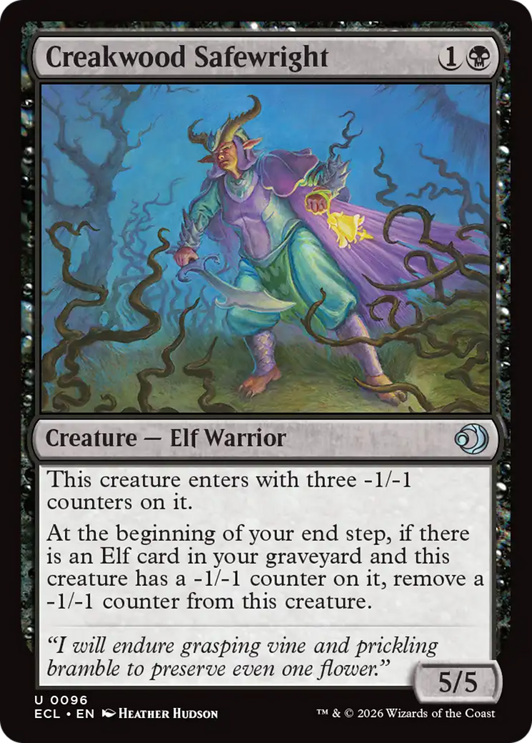 Creakwood Safewright - Uncommon Creature — Elf Warrior card from Lorwyn Eclipsed