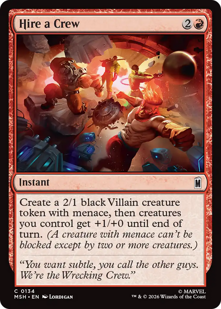 Hire a Crew - Common Instant card from Marvel Super Heroes