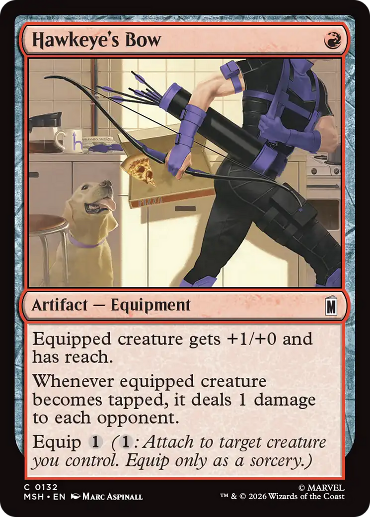 Hawkeye's Bow - Common Artifact — Equipment card from Marvel Super Heroes
