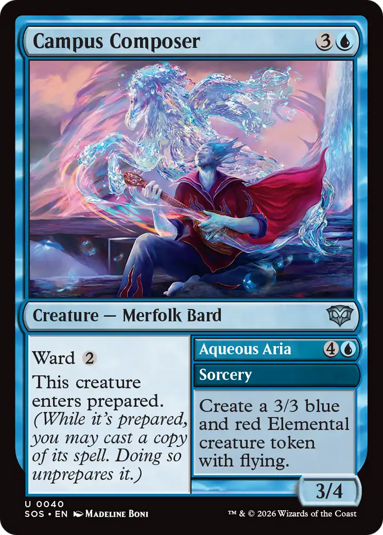 Campus Composer // Aqueous Aria - Uncommon Sorcery card from Secrets of Strixhaven