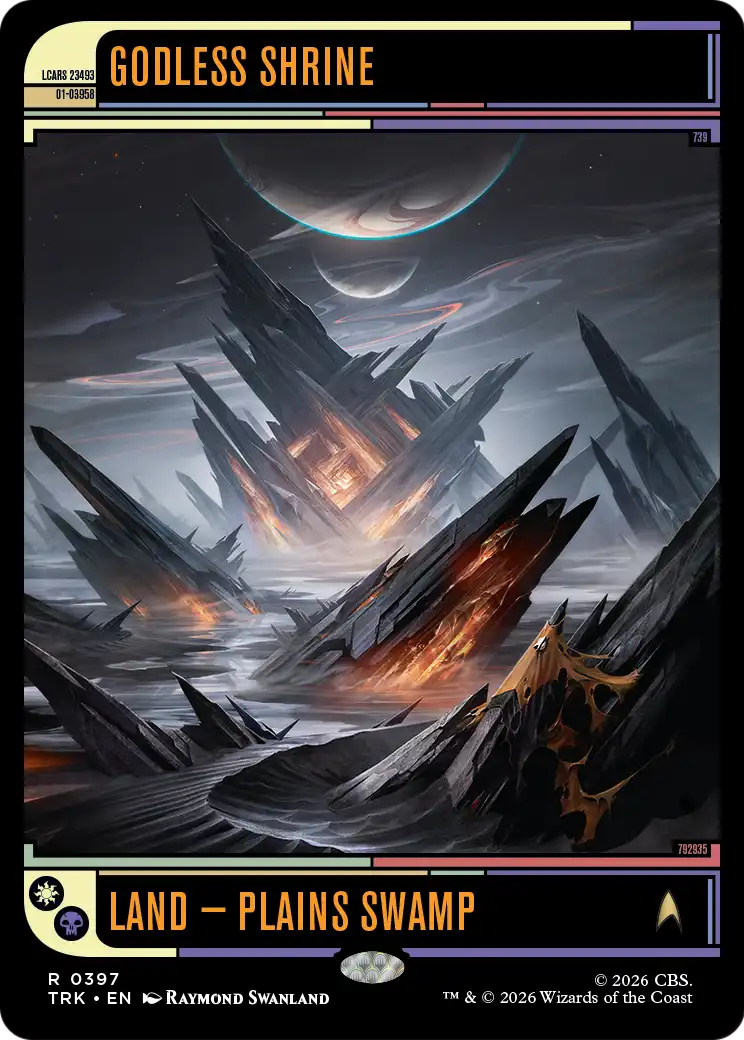 Godless Shrine - Rare Land — Plains Swamp card from Star Trek